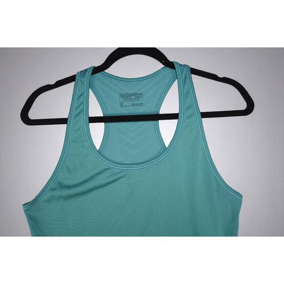 Patagonia Active Tank Top Women’s M Teal Blue Seamless Stretch Racerback Workout - Picture 3 of 11